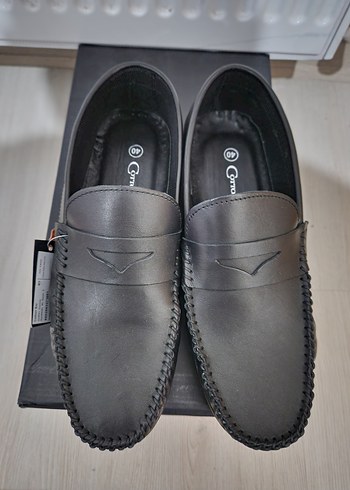 cotton bar Siyah Erkek Günlük Deri Loafer Ayakkabı
