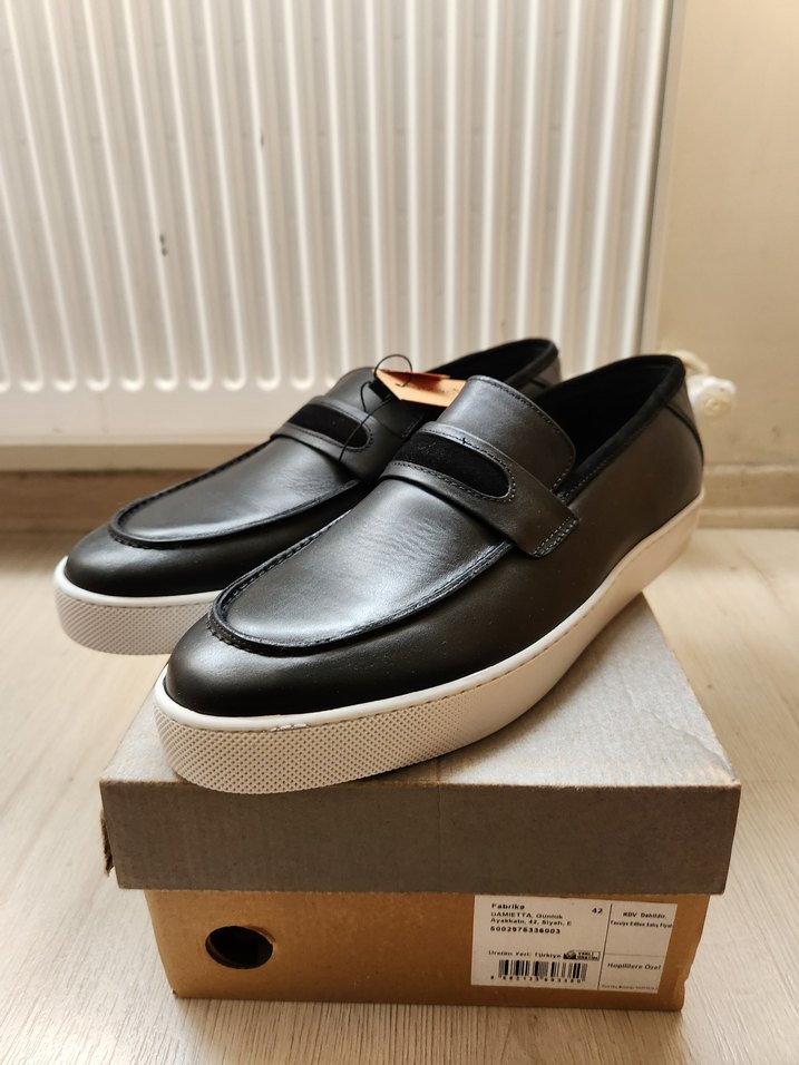 fabrika premium gunluk deri erkek ayakkabi - Görsel 2