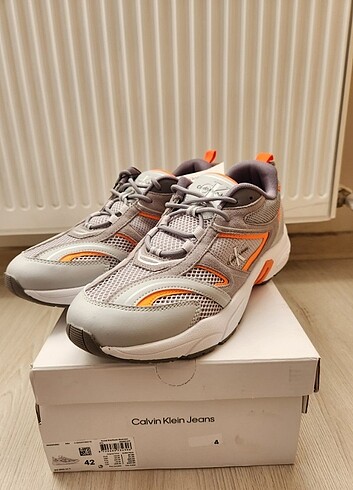 calvin klein erkek gri spor ayakkabi