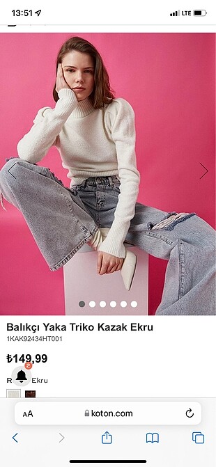 S beden koton kazak