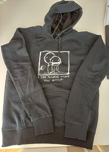 Kapüşonlu Baskılı Sweatshirt