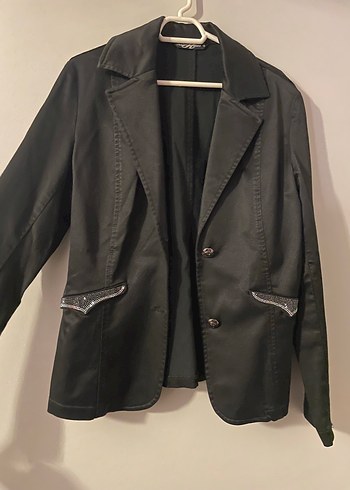 Zara Siyah Parlak Blazer Ceket