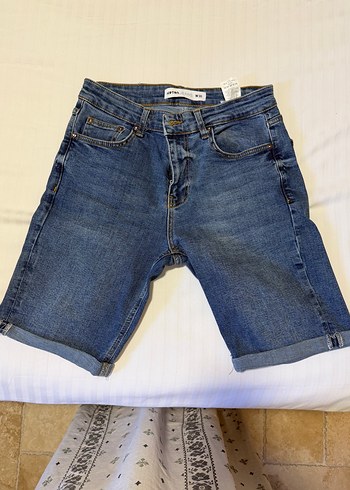 Koton Mavi Denim Bermuda Sort
