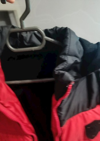 6 Yaş Beden Koyu Kırmızı Erkek Çocuk Düğmeli Mont