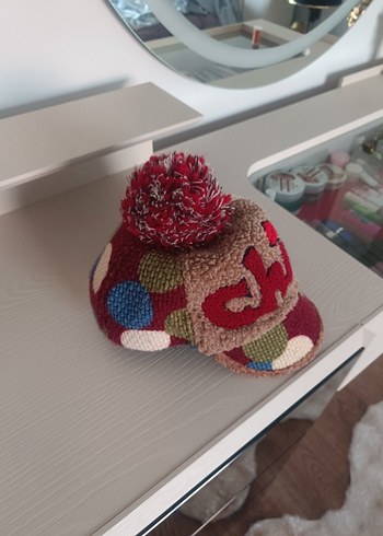 Renkli Nakışlı BayanBere ve Şapka - Görsel 2