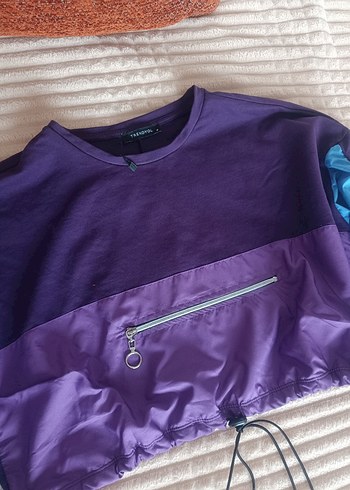 Bayan Crop Spor Üst giyim - Görsel 3