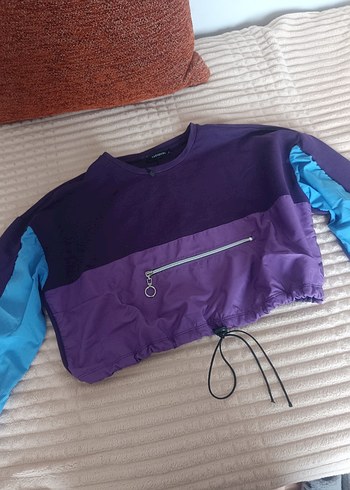 Bayan Crop Spor Üst giyim - Görsel 2