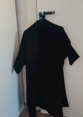 Kadın Siyah Boğazlı Triko Hırka - Görsel 4