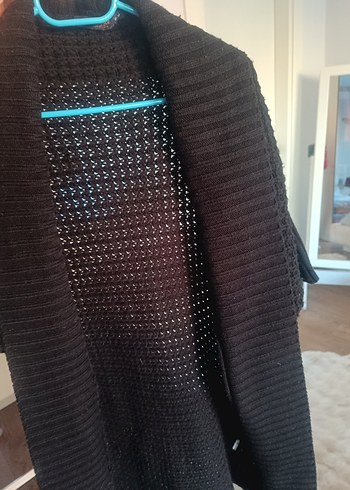 Kadın Siyah Boğazlı Triko Hırka - Görsel 10