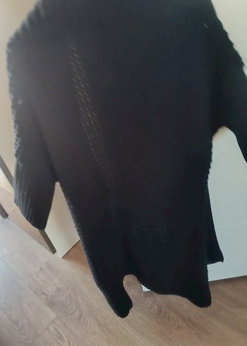 Kadın Siyah Boğazlı Triko Hırka - Görsel 5