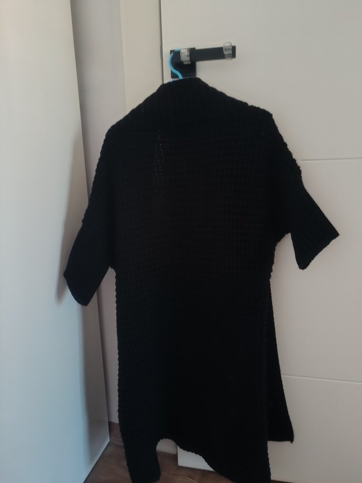 Kadın Siyah Boğazlı Triko Hırka - Görsel 4