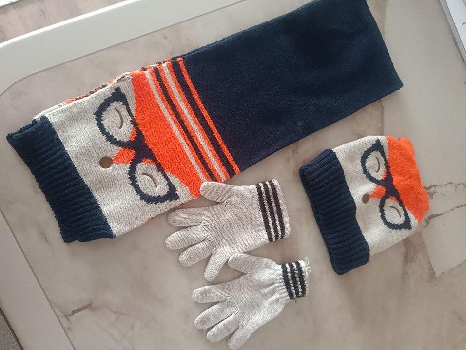 Erkek Çocuk Örgü Bere, Atkı - Görsel 2