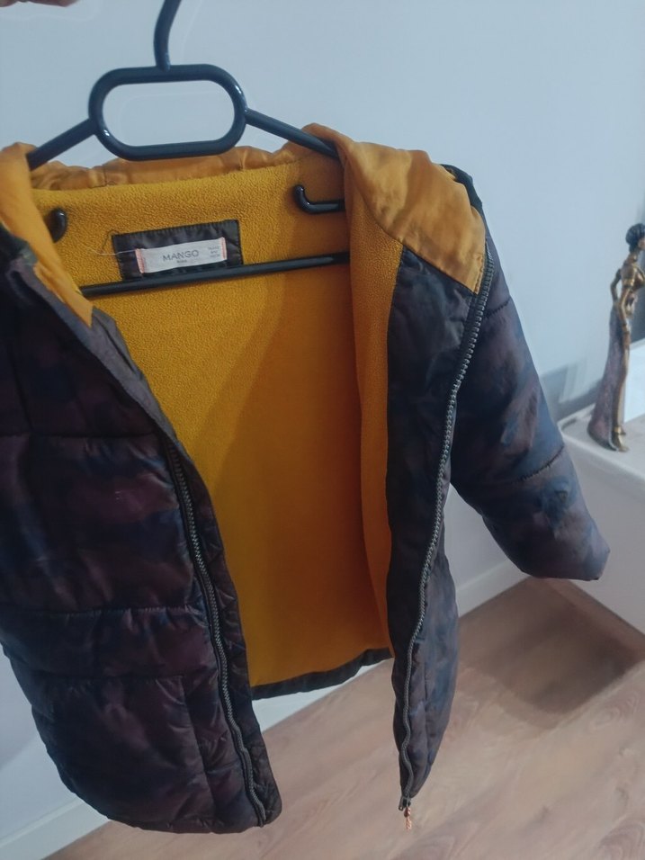 Sarı Kamuflaj Kapüşonlu Erkek Çocuk Mont - Görsel 5