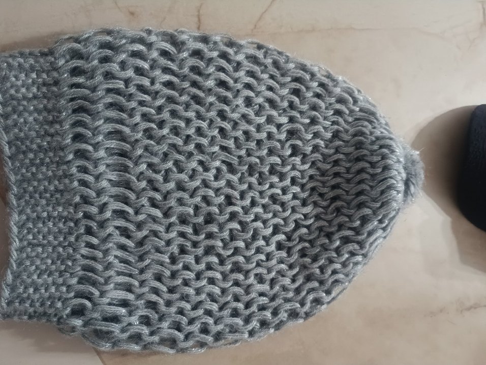 Gri Örgü Kadın Bere - Görsel 3