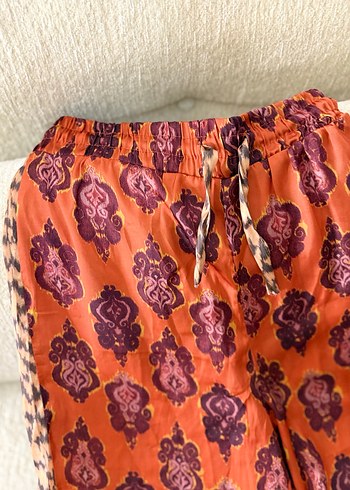 Püsküllü Çok Renkli Bohem Kadın Pantolon - Görsel 3