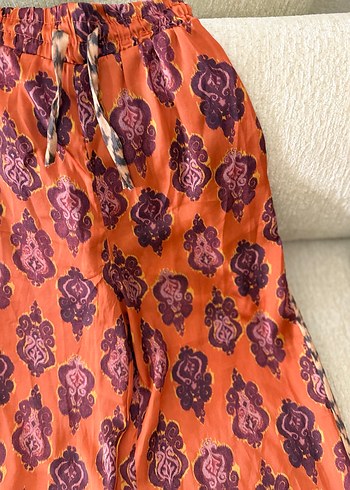 Püsküllü Çok Renkli Bohem Kadın Pantolon - Görsel 4