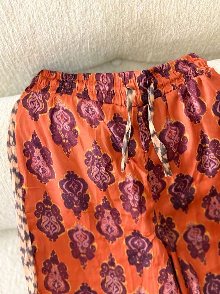 Püsküllü Çok Renkli Bohem Kadın Pantolon - Görsel 3