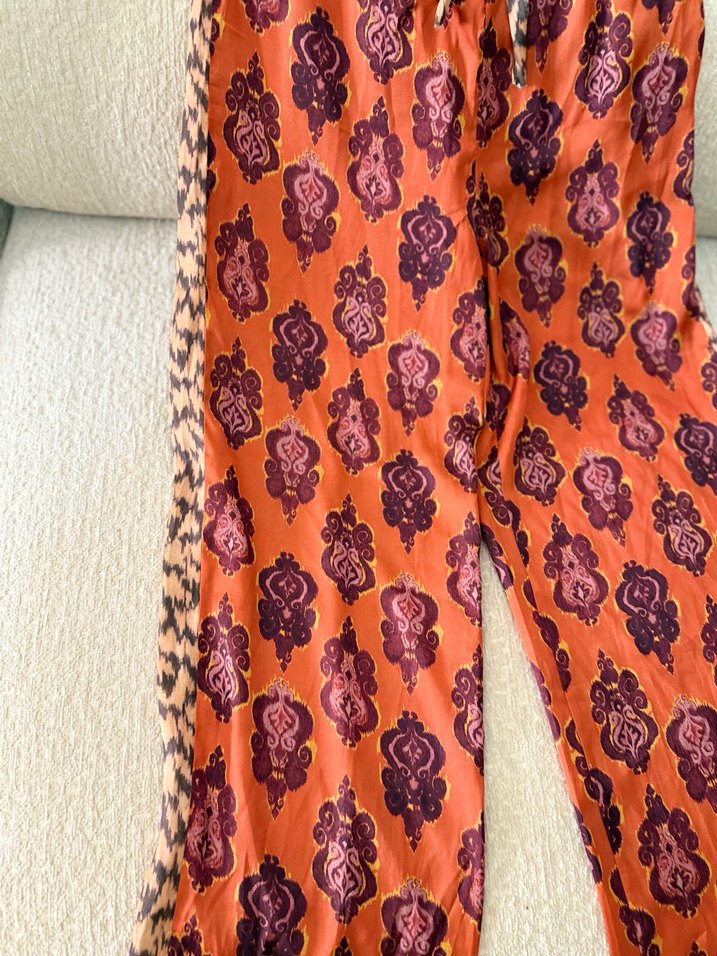 Püsküllü Çok Renkli Bohem Kadın Pantolon - Görsel 2