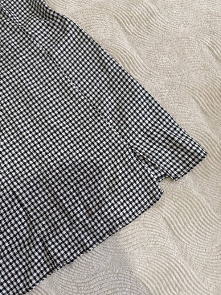 Gri Kareli Askılı Mini Elbise - Görsel 2