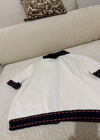 Beyaz Düğmeli Kısa Kollu Triko Gömlek - Görsel 6