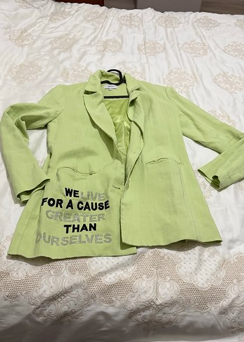 Kadın Yeşil Midi Blazer Ceket - Görsel 2