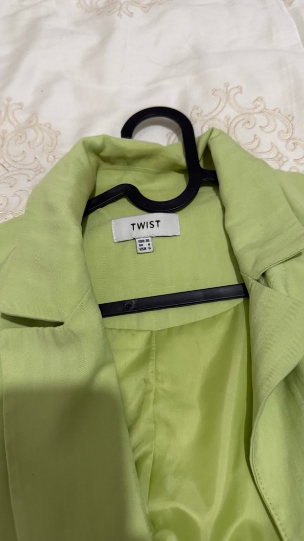 Kadın Yeşil Midi Blazer Ceket - Görsel 4