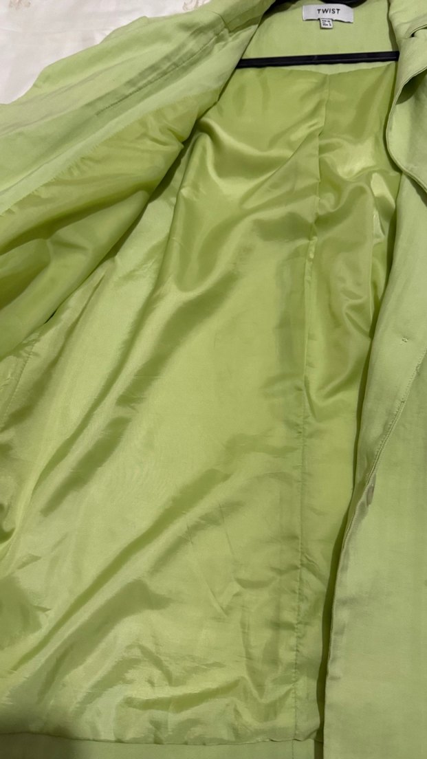 Kadın Yeşil Midi Blazer Ceket - Görsel 5