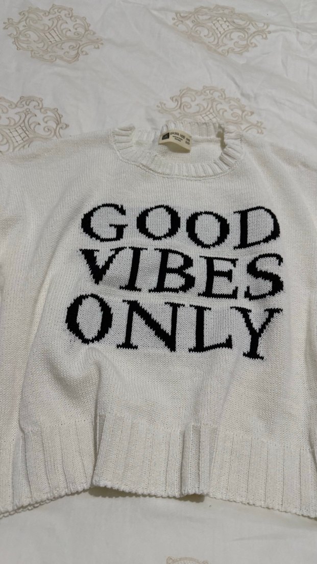 Beyaz Kısa Kollu Örgü Kadın Kazak - Görsel 3