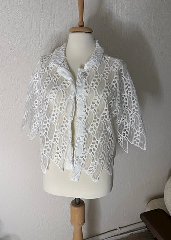 Beyaz Dantel Detaylı gömlek - Görsel 2