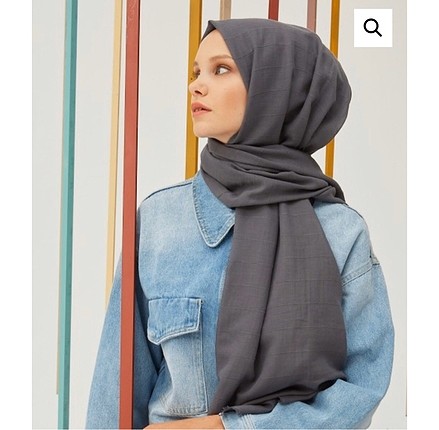 freshscarfs çizgi dokuma gri şal