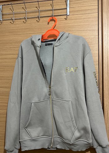 Armani Eat Kapusonlu Gri Sweatshirt