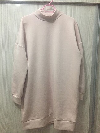 Scuba kumaş pudra tunik