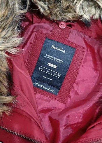 Bordo Kadın Kısa Kışlık Mont Kürklü - Görsel 4