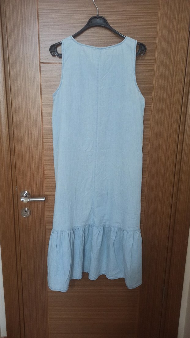 mavi jean elbise - Görsel 2