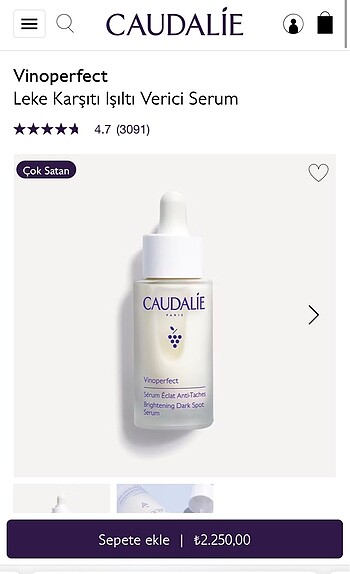 Caudalie leke serumu