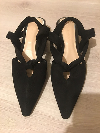39 Beden siyah Renk Zara mini topuklu ayakkabi