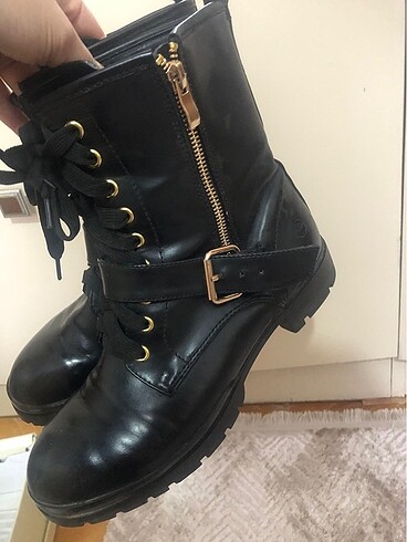 38 Beden Lumberjack siyah bot kadın