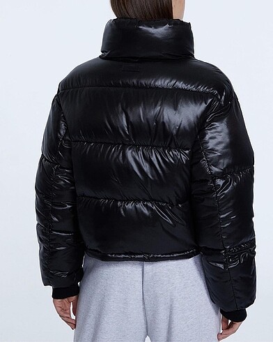 m Beden siyah Renk Stradivarius crop mont