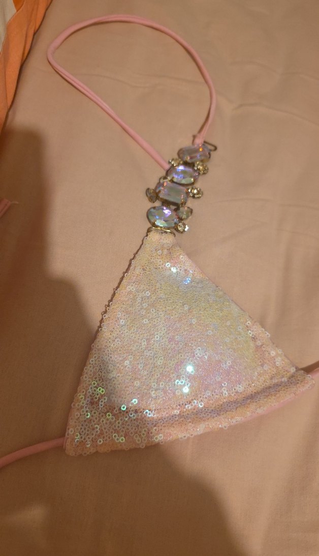 Pullu Pembe Bohem Tarzı Bikini - Görsel 3