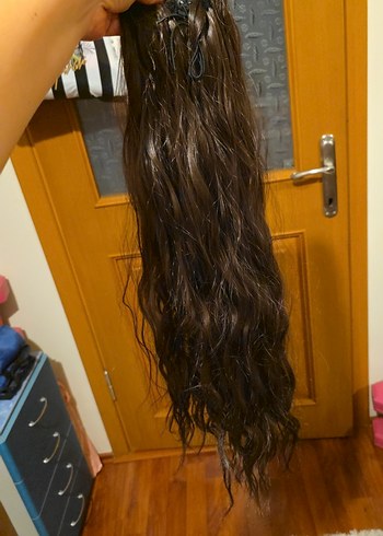 Kahverengi İpek Görünümlü sac - Görsel 6