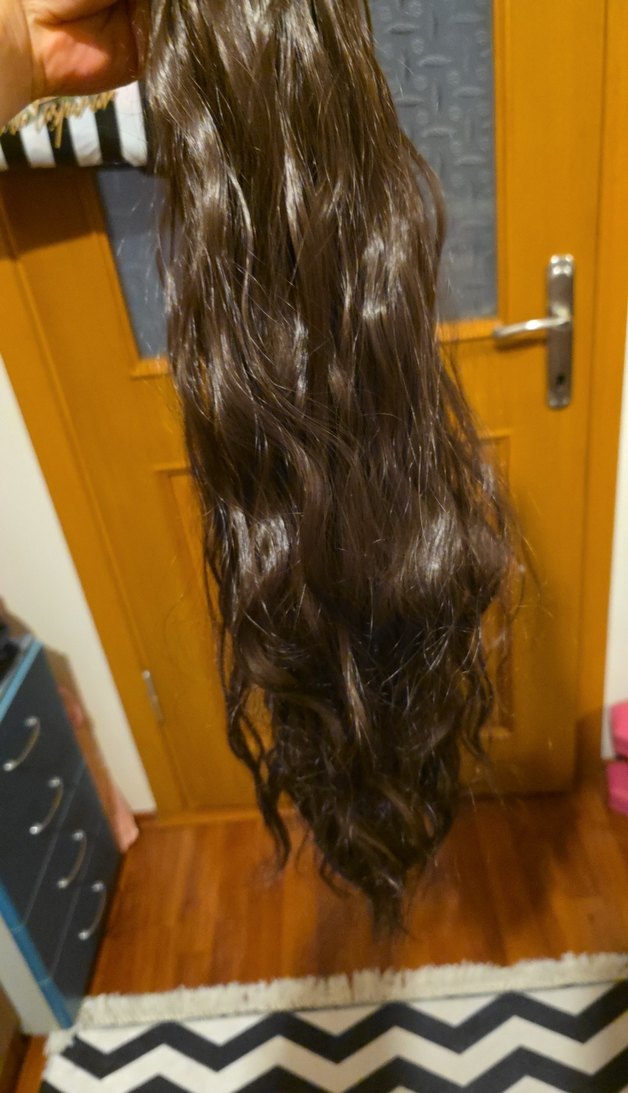 Kahverengi İpek Görünümlü sac - Görsel 5