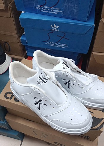 Diğer Calvin Klein Beyaz Dusuk Bilek Sneaker