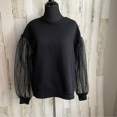 h&m transparan bisiklet yaka kazak