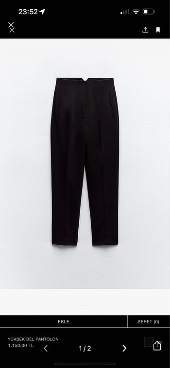 Zara Zara kumaş siyah pantolon