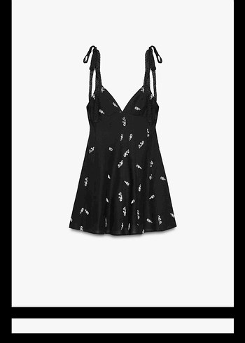 Zara Siyah Mini Elbise