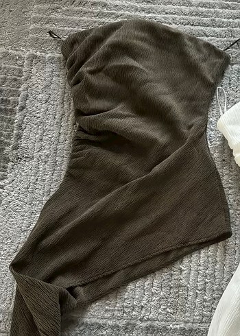 Zara Haki Drapeli Kadın bluz