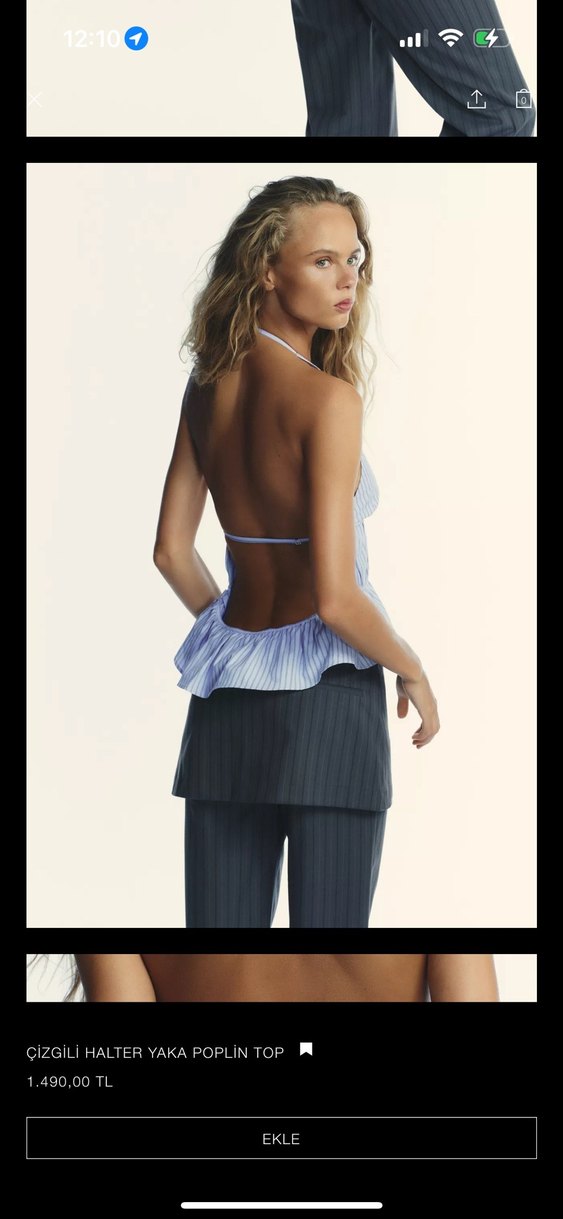 Zara poplin top - Görsel 2