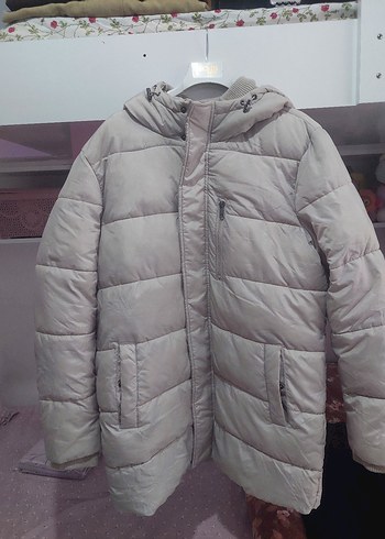 LC Waikiki Bej Kapusonlu Sisme Mont