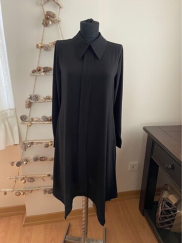 Siyah Uzun Tunik Elbise