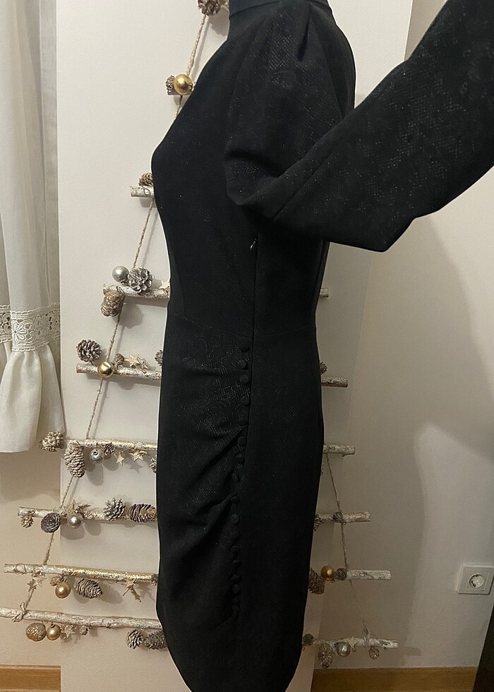 Koton Tek Kol Simli Abiye Elbise - Görsel 5